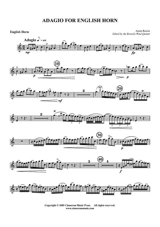 Adagio for English Horn - English Horn