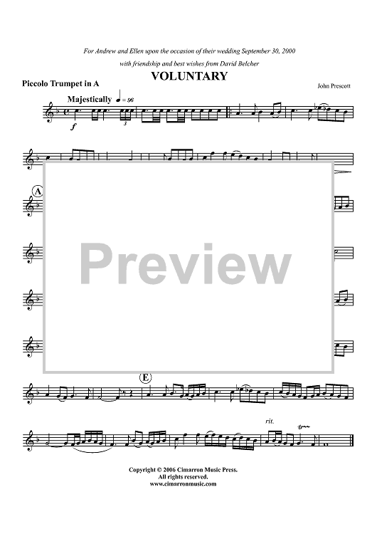 Voluntary - Piccolo Trumpet in A