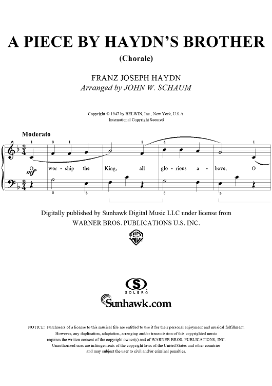 A Piece by Haydn's Brother (Chorale)