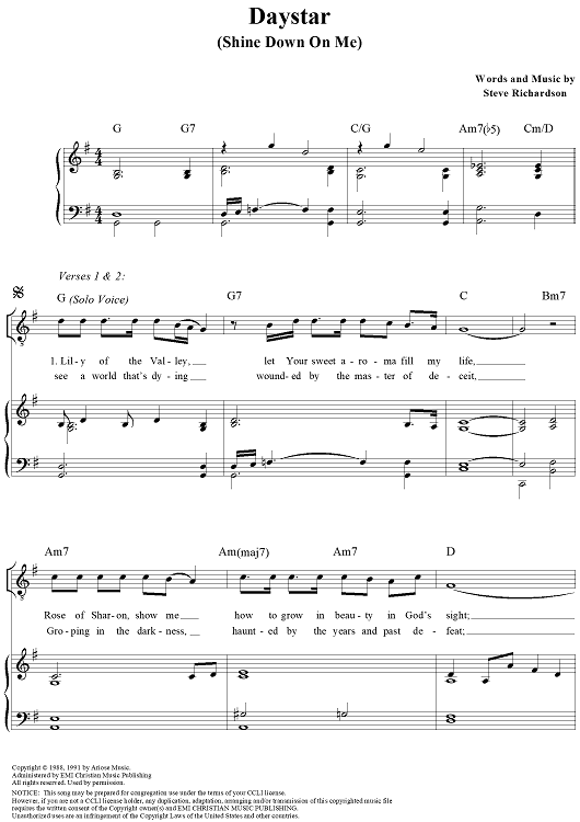 Daystar (Shine Down On Me)