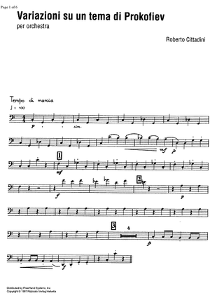 Variazioni su un tema di Prokofiev - Bassoon 1