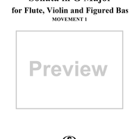 Trio Sonata in G major, movt. 1 - BWV1038 - Score