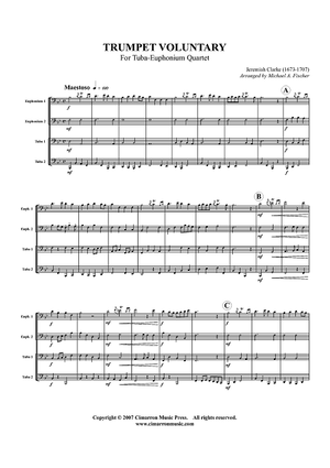 Trumpet Voluntary - For Tuba-Euphonium Quartet - Score