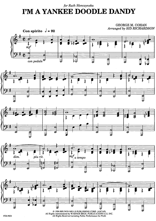 I'm a Yankee Doodle Dandy