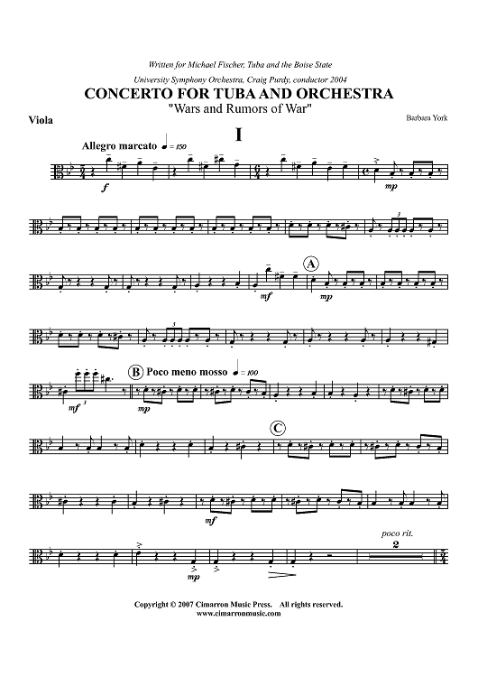 Concerto For Tuba - Viola