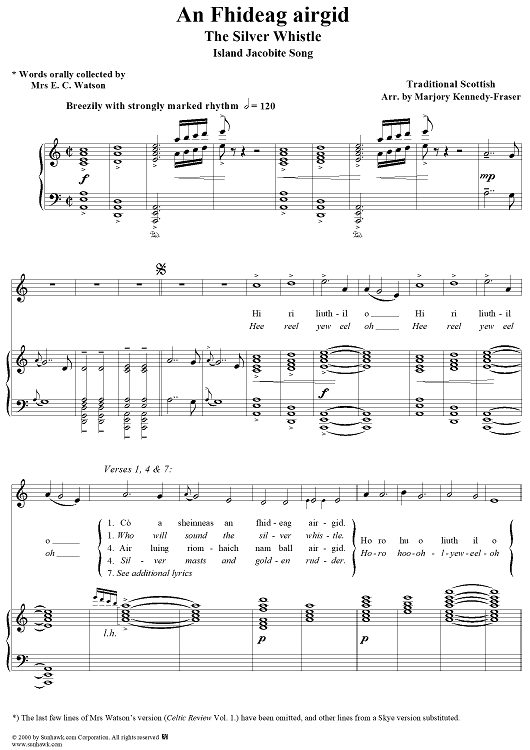 Island Jacobite Song-The Silver Whistle, An Fhideag airgid