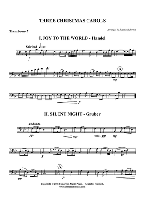 Three Christmas Carols - Trombone 2