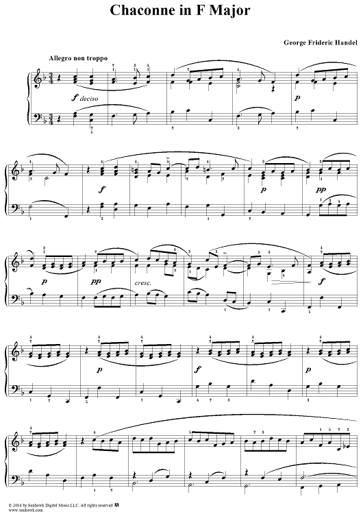 7 Pieces: No. 5, Chaconne in F Major