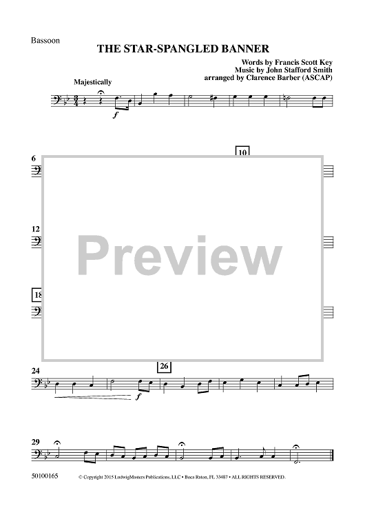 The Star-Spangled Banner - Bassoon