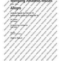 Allegro based on the sonata C major - Score and Parts