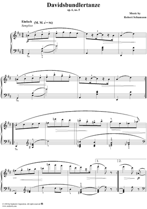 Davidsbündlertänze, Op. 6, No. 05 (2nd Edition, 1850)