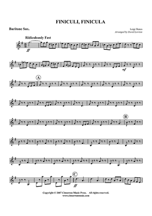 Finiculi, Finicula - Baritone Saxophone