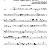 Two Madrigals, Vol. 3 - from Morley's "First Book of Madrigals to 4 Voices" (1594) - Trombone 2