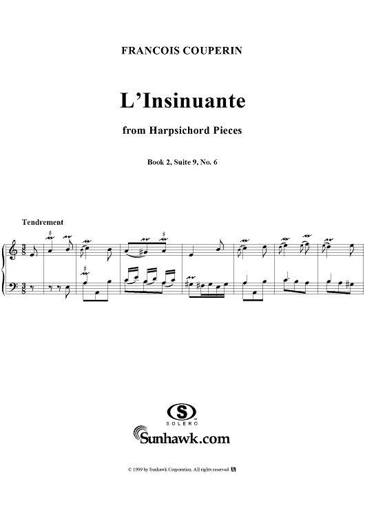 Harpsichord Pieces, Book 2, Suite 9, No.6:  L'Insinuante