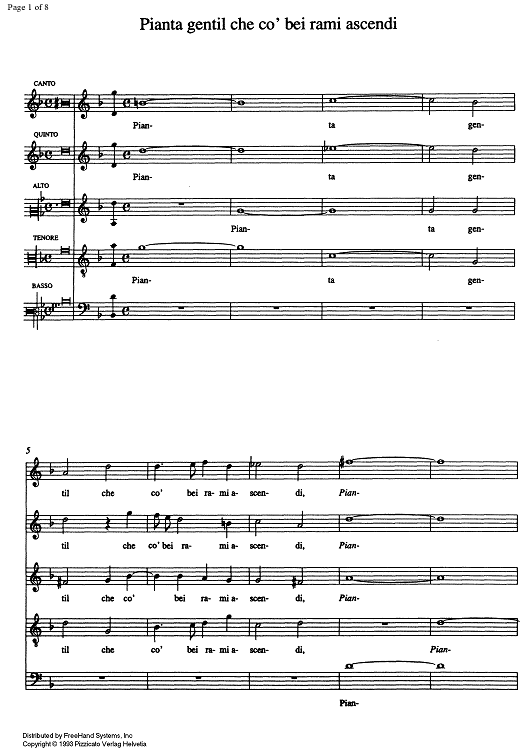 Pianta gentil che co' bei rami ascendi