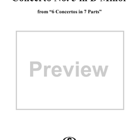 Concerto No. 5 in D Minor  from "6 Concerti Grossi" - From "6 Concertos in 7 Parts" - Cello