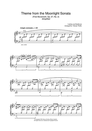 Moonlight Sonata, First Movement, Op. 27, No. 2