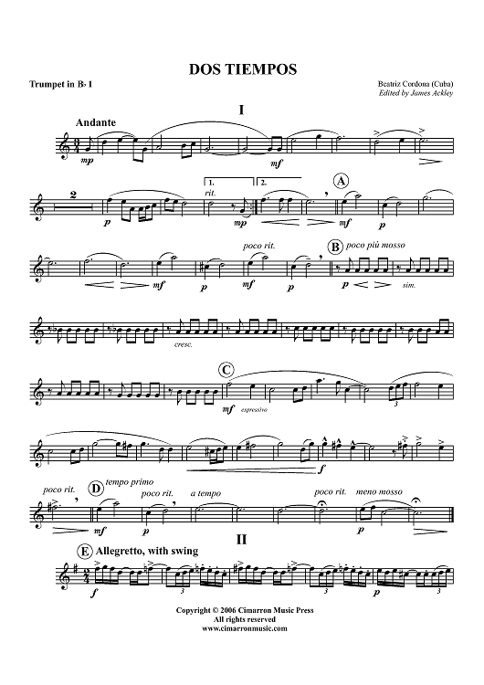 Dos Tiempos - Trumpet 1 in B-flat
