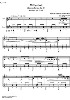 Malaguena Op.21 - Score