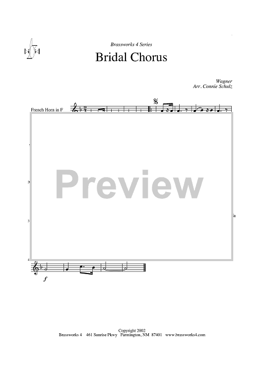 Bridal Chorus - Horn in F