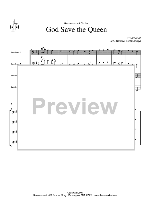 God Save the Queen - Score