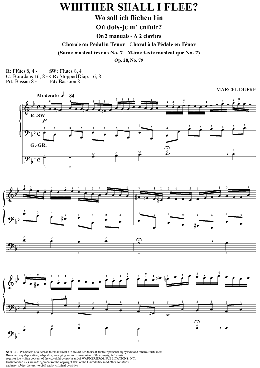 Whither Shall I Flee?, from "Seventy-Nine Chorales", Op. 28, No. 79