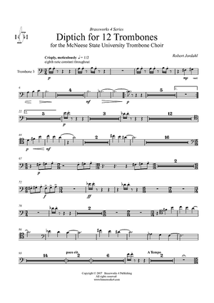 Diptich for Twelve Trombones - Trombone 3