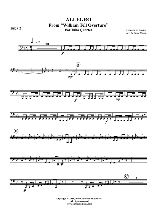Allegro from "William Tell Overture" - Tuba 2