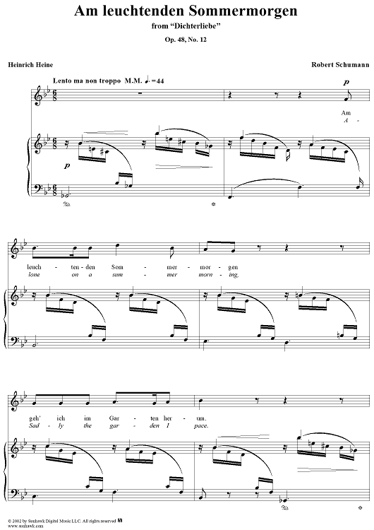 Dichterliebe (Song Cycle), Op. 48, No. 12: Am leuchtenden Sommermorgen - No. 12 from "Dichterliebe" Op. 48