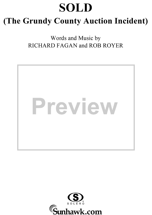 Sold The Grundy County Auction Incident Sheet Music By John Michael