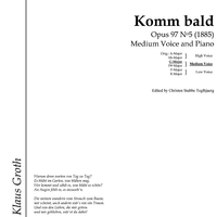 Komm bald Op.97 No. 5