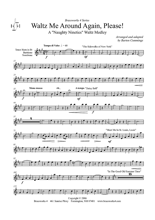 Waltz Me Around Again, Please! - Tenor Horn in B-flat/Baritone/Trombone
