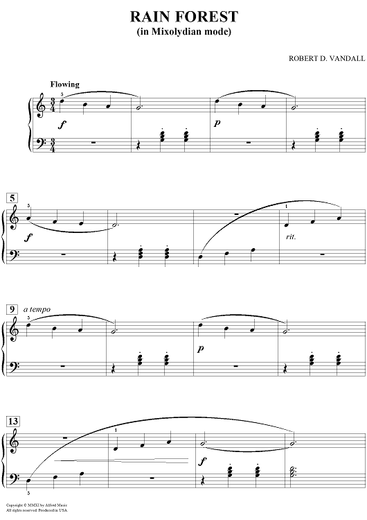 Rain Forest (in Mixolydian Mode)