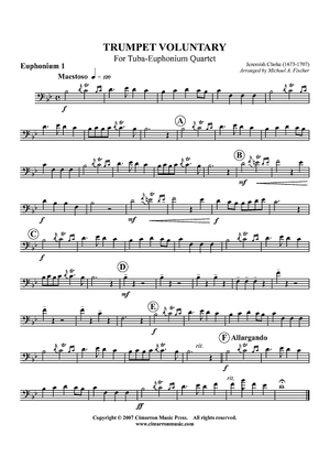 Trumpet Voluntary - For Tuba-Euphonium Quartet - Euphonium 1 BC/TC
