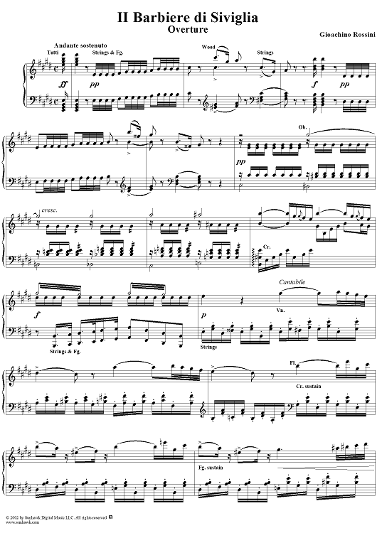 Overture from "Il Barbiere di Siviglia"