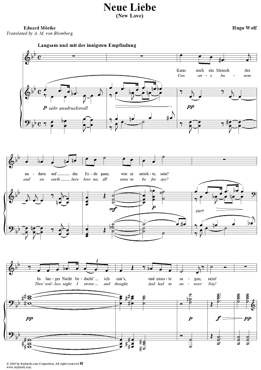 Neue Liebe, No. 30 from "Mörike Lieder"