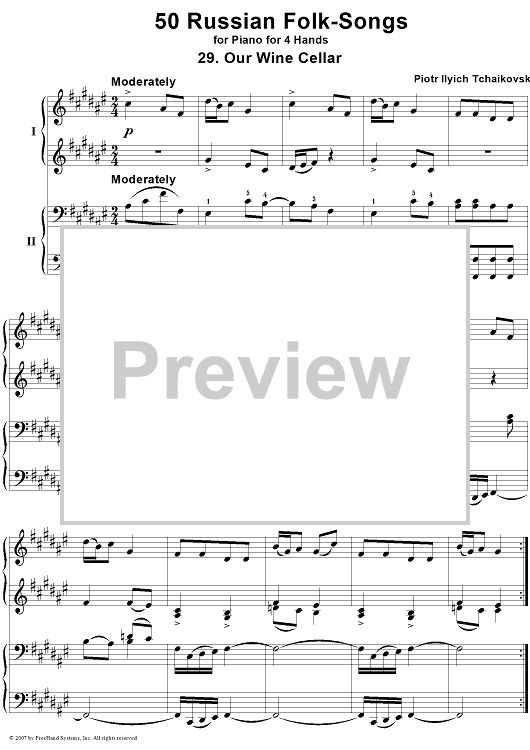 50 Russian Folk-Songs. No. 29. Our Wine Cellar