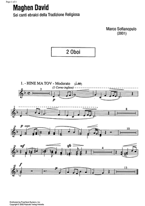 Maghen David - Oboes 1 & 2