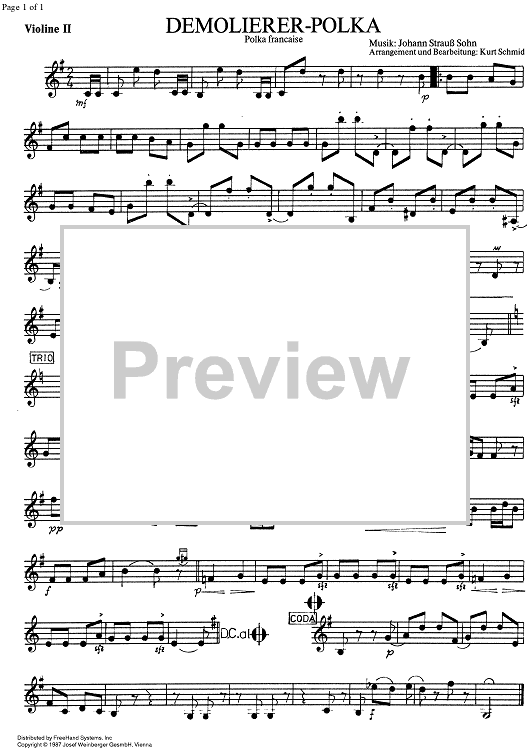 Demolierer Polka Op.269 - Violin 2