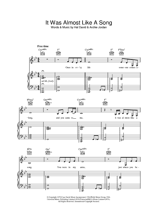 It Was Almost Like A Song