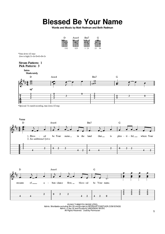 Blessed Be Your Name