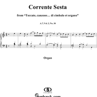 Corrente Sesta, No. 38 from "Toccate, canzone ... di cimbalo et organo", Vol. II