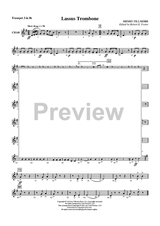 Lassus Trombone - Trumpet 3 in Bb