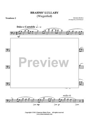 Brahms' Lullaby (Wiegenlied) - Trombone 2