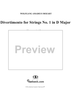 Divertimento No. 1, Movement 1 - Score