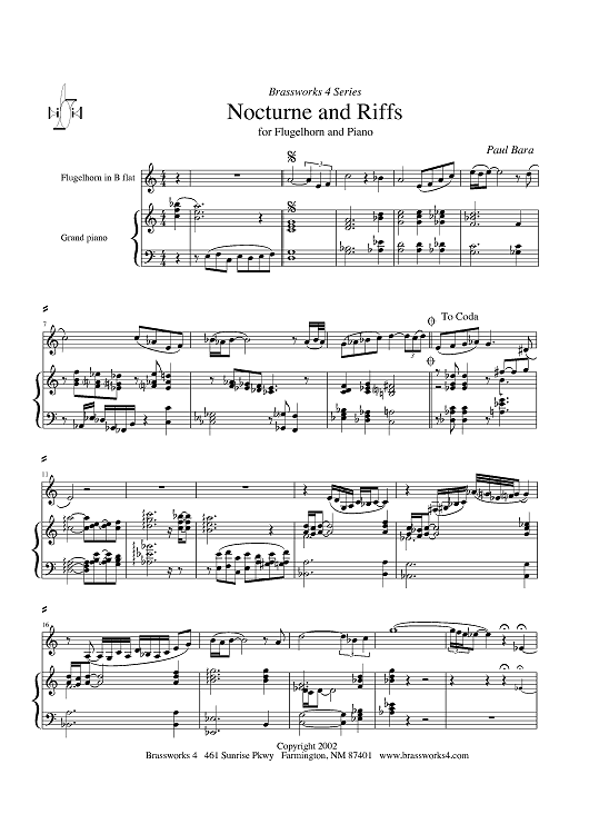 Nocturne and Riffs - Piano Accompaniment