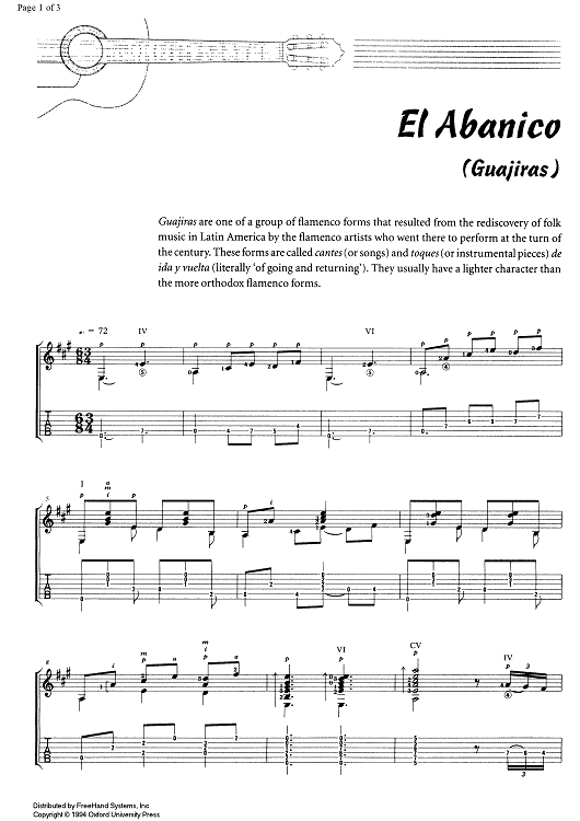 El Abanico (Guajiras) - Guitar