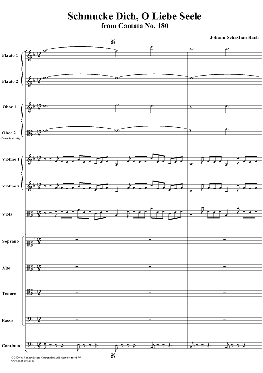 Chorus from Cantata No. 180:"Schmücke dich, o liebe Seele" - Full Score