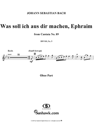 "Gerechter Gott, ach, rechnest du", Aria, No. 5 from Cantata No. 89: "Was soll ich aus dir machen, Ephraim?" - Oboe