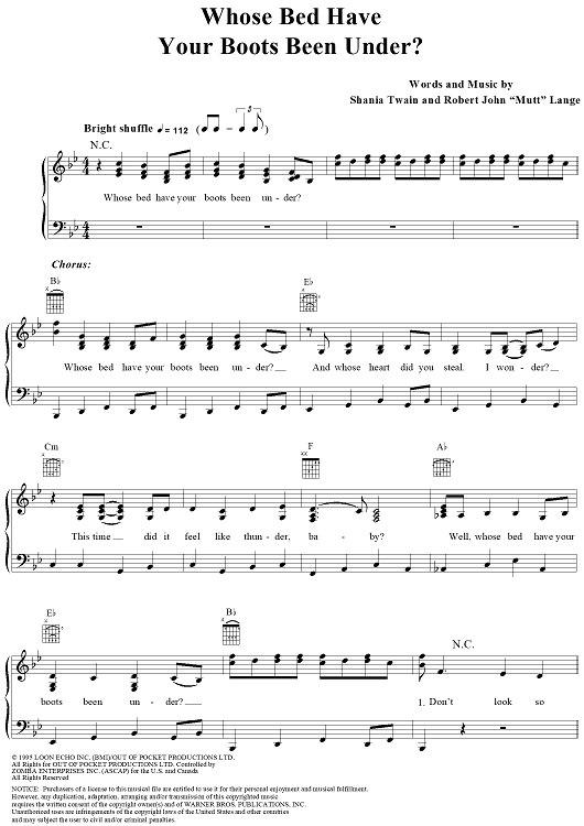 Whose Bed Have Your Boots Been Under?